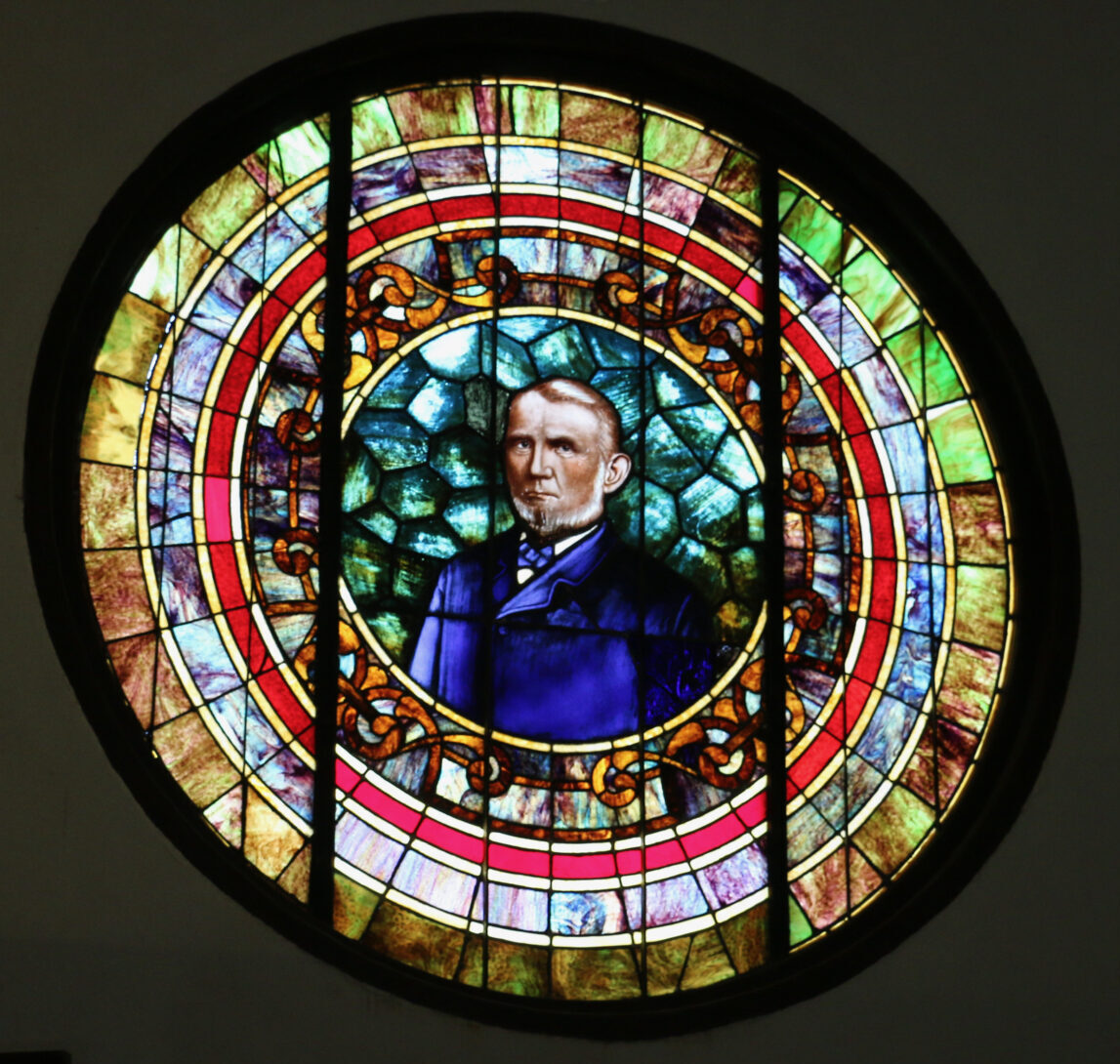 Washington Duke stained glass window, Hayti Heritage Center