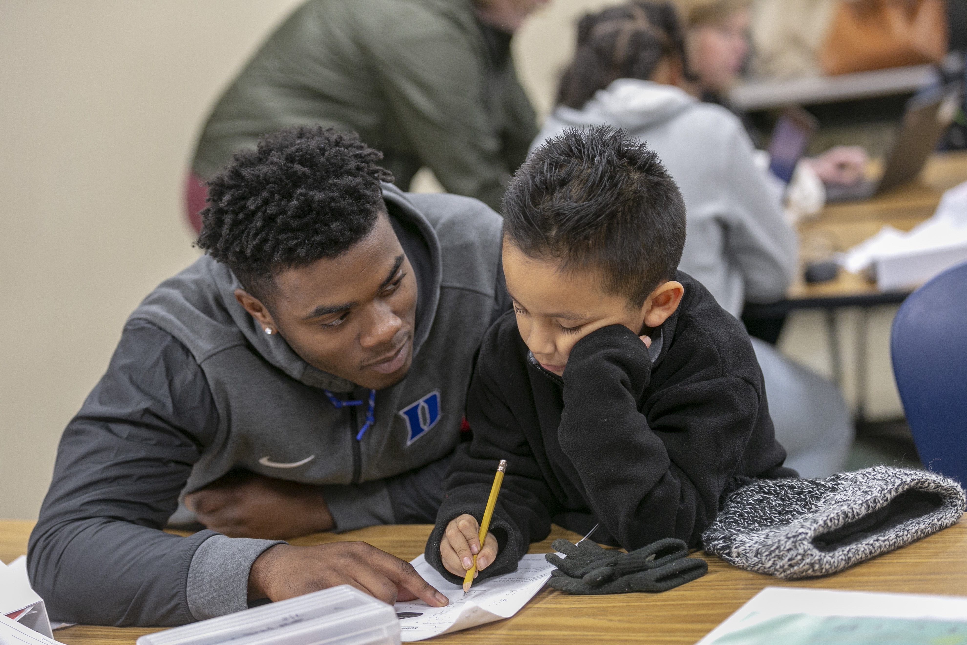 Duke University undergraduate student volunteering